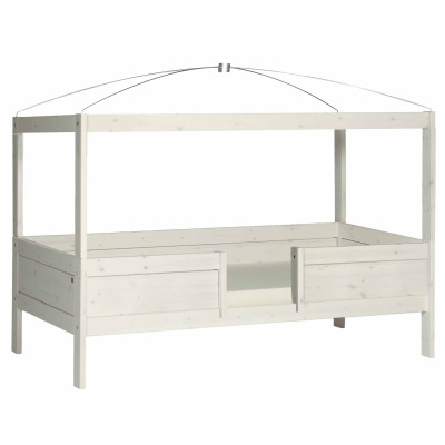 Letto a baldacchino Lifetime 4 in 1 con cielo Fairy Dust, 90x200 cm, telaio a doghe deluxe bianco