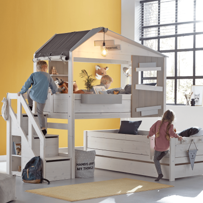 Lifetime Lit The Hideout Superbe avec sommier Luxe, blanc