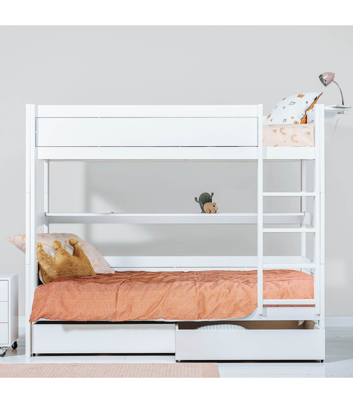 Letto a castello per bambini con scala (in 7 colori) – con