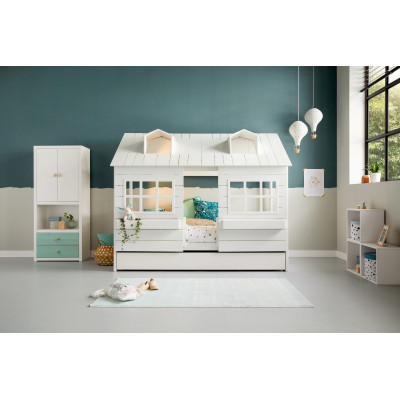 Lifetime Kidsrooms Base Cabin Bed Lake House 1 - Pavimento a rullo laccato bianco