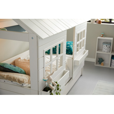 copy of Lifetime Kidsrooms Basis Hüttenbett Lake House 1 - Rollboden Weiss lackiert