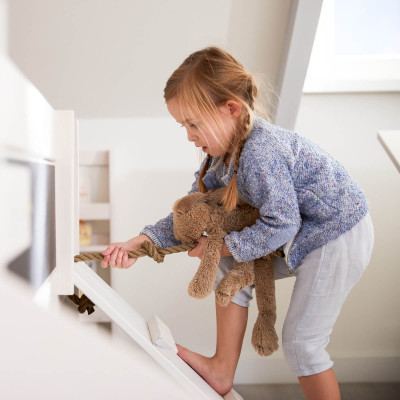 Lifetime running plank with rope for bunk bed white