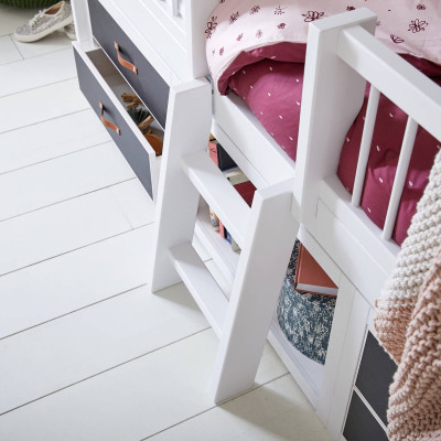 Lifetime small ladder for bunk bed whitewash