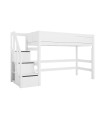 Lifetime Kidsrooms letto matrimoniale medio soppalcato 152 x 257 x 102 cm bianco