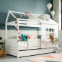 Lifetime Kidsrooms Base Cabin Bed Lake House 1 - Pavimento a rullo laccato bianco