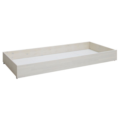 Lifetime large bed drawer for basic bed in whitewash