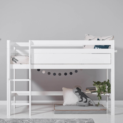 Lifetime Half-height bed Kombi 1 - with roller floor and safety elevation white