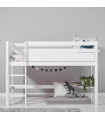 Lifetime Half-height bed Kombi 1 - with roller floor and safety elevation white