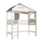 Lifetime Half-Height Cabin Bed with Straight Ladder and Slatted Frame - The Hideout Whitewash