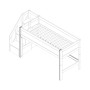 Lifetime parts for half-height bed with entry at the head end whitewash