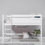 Lifetime half-height bed Kombi 2 - with deluxe slatted frame and safety elevation white