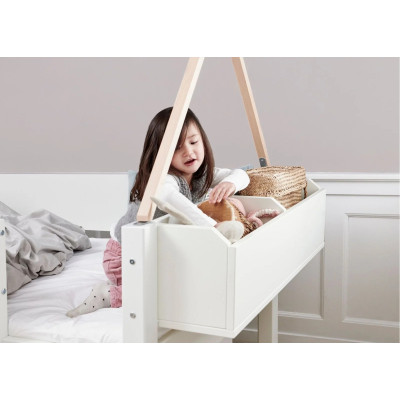 Manis-h cot NANNA with drawers 120 x 200 cm Snow white