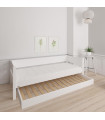 Manis-h liv 90 x 200 cm avec lit gigogne Blanche-Neige