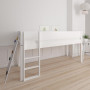 Manis-h Half-height cot BORR 90 x 200 cm with climbing wall Snow white