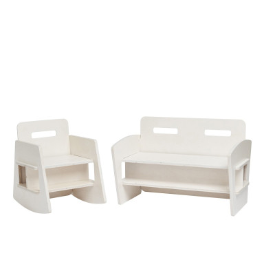 Manis-h FLIP Vip Bank - Banc fantastique pour enfants White Wash