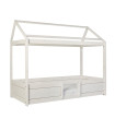 Letto 4 in 1 Lifetime per tetto in tessuto con Deluxe Slatted Frame Whitewash