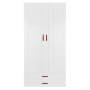 Portes courtes Lifetime + 2 grands tiroirs 100 cm blanc