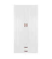 Portes courtes Lifetime + 2 grands tiroirs 100 cm blanc