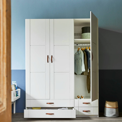 Lifetime short doors + 2 large drawers 100 cm whitewash