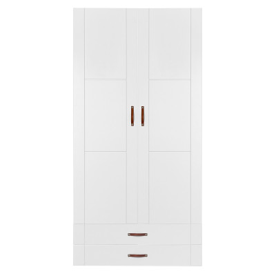 Lifetime short doors + 2 large drawers 100 cm whitewash