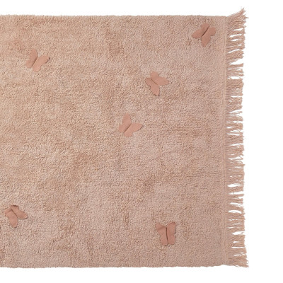 Tapis doux Lifetime - papillons, rose touffu