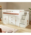 Lifetime half-height bed All-In-One 90 x 200 cm with roller floor and practical storage space