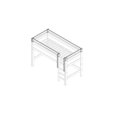 Lifetime safety increase with front opening for family bed white