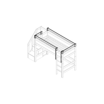 Lifetime safety increase with front and side opening for straight ladder white