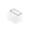 Lifetime safety increase with front and side opening for bunk bed Family white