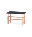 Manis-h Bureau à hauteur réglable avec fonction de basculement 140x65cm Black