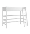 copy of Lifetime loft bed with deluxe slatted frame sloping ladder whitewash