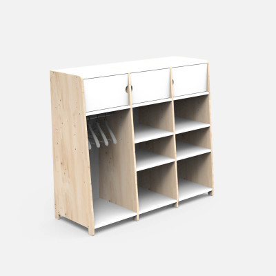 Mathy by Bols Asymetry Three Column Wardrobe