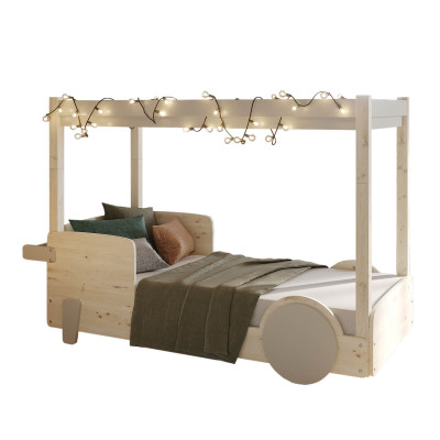 Letto Mathy by Bols con baldacchino Discovery 226 cm x 100 cm bianco