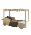 Mathy by Bols Bed with Canopy Discovery 226 cm x 100 cm white