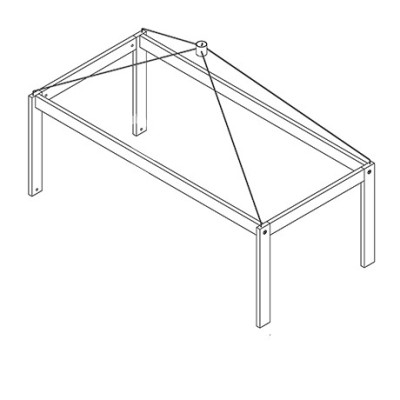 LifeTime Sky Frame pour Mini Lit Mezzanine Blanc Laqué seulement Armature