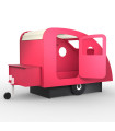 Mathy by Bols Caravan Bed Caravan with Trailer Hitch and Chest Summer Pink