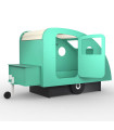 Mathy by Bols Caravan Bed Caravan with Trailer Hitch and Chest Light green