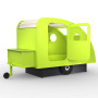 Mathy by Bols Caravan Bed Caravan with Trailer Hitch and Chest Appel green