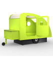 Mathy by Bols Caravan Bed Caravan with Trailer Hitch and Chest Appel green