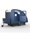 Mathy by Bols Caravan Bed Caravan with Trailer Hitch and Chest Atlantic blue