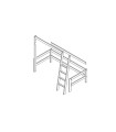 copy of Lifetime conversion kit to loft bed 46402/464021 with sloping ladder white