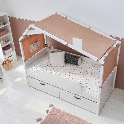 Lifetime Cool Kids Bed con Hut Rainbow bianco