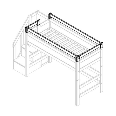 Lifetime safety raiser with side opening white 120x200