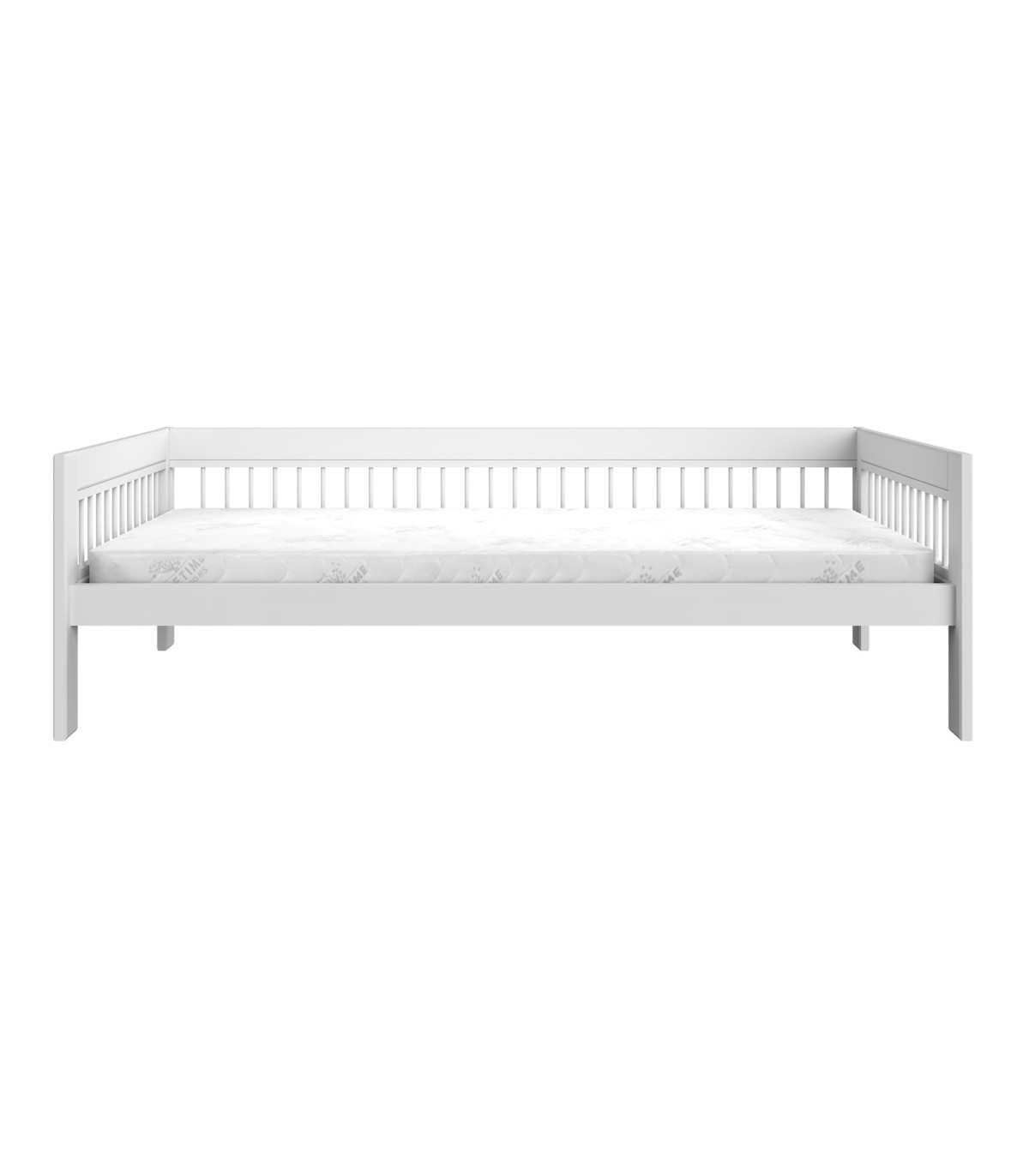 Letto singolo Lifetime Breeze 90 x 200 con telaio a doghe bianco