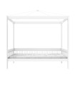 Lifetime lit baldaquin Breeze 90 x 200 avec sommier standard blanc