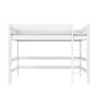 Lifetime low loft bed with straight ladder, Breeze Breeze 90 x 200 cm, slatted base standard white