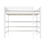 Lifetime High bed with straight ladder, Breeze 90 x 200 cm, slatted base standard white