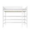 Lifetime High bed with straight ladder, Breeze 90 x 200 cm, slatted base deluxe white