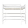 Lifetime High bed with slanted ladder, Breeze 90 x 200 cm, slatted base deluxe white