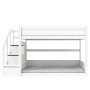 Lifetime low bunk bed with stepladder Breeze 90 x 200 cm, slatted base deluxe white